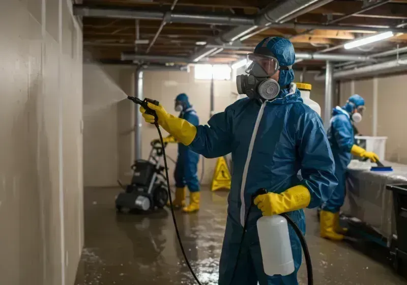 Basement Sanitization and Antimicrobial Treatment process in Deposit, NY